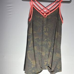 Lovely Melody Camouflage Camisole with Neon Straps